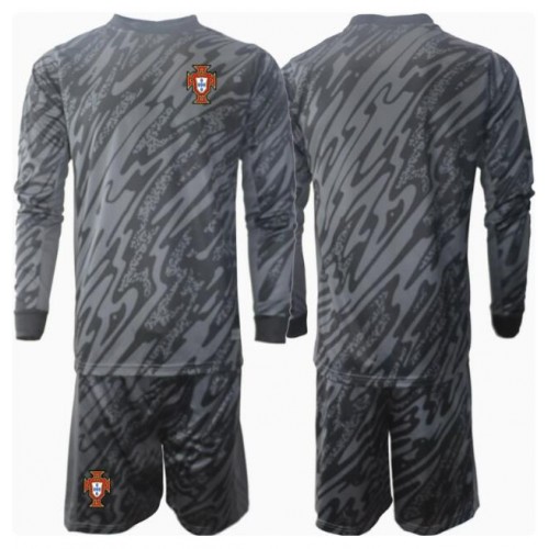 Maglia Calcio Portogallo Portiere Seconda Divisa Bambino Europei 2024 Manica Lunga (+ pantaloncini)